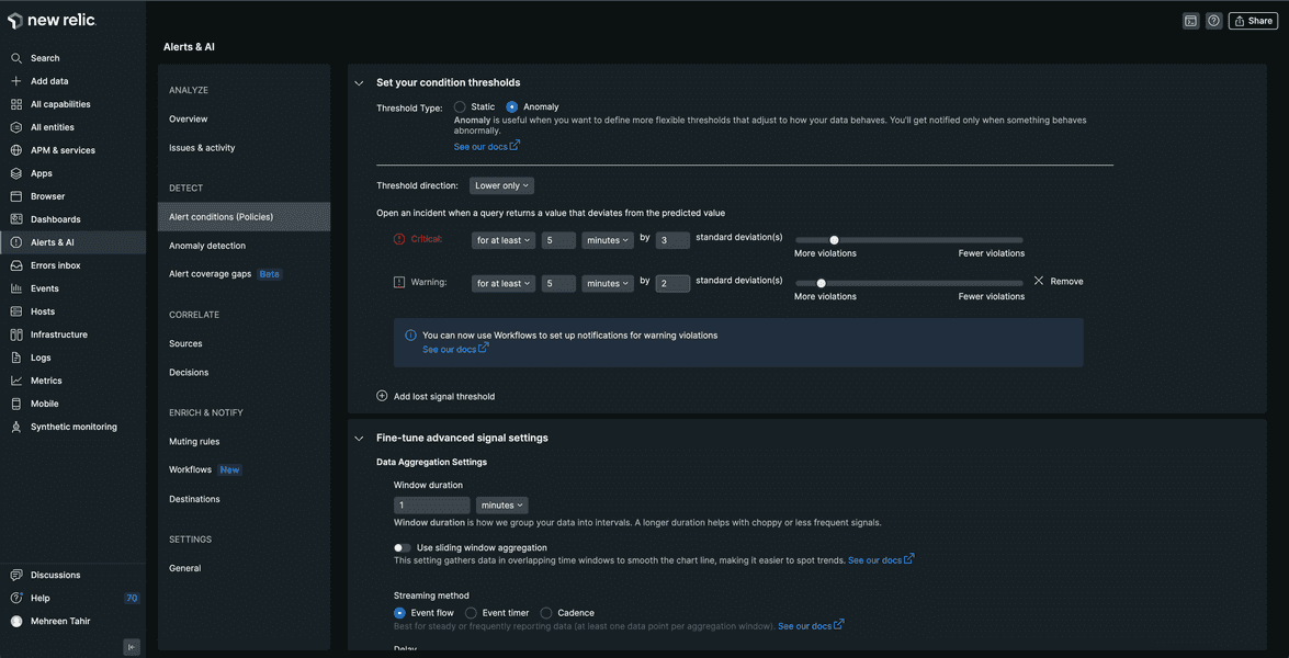 low cache hit ratio threshold